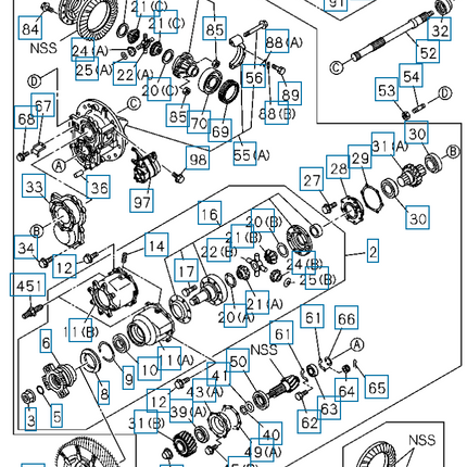 16.5 Isuzu Diff Parts Breakdown